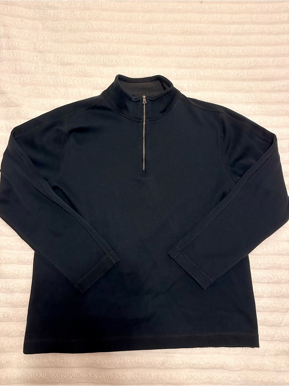Banana Republic Men's Black Quarter-Zip Sweater